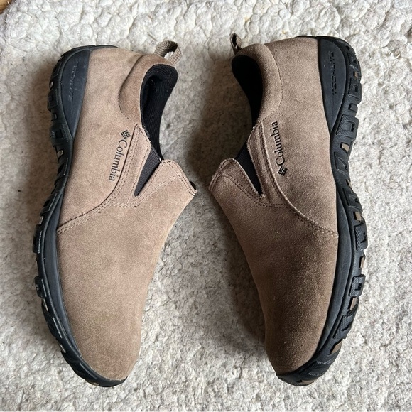 Columbia Techlite Omni Grip Tan/Brown Suede Casual Slip On Moc Shoes Size 11 - Picture 3 of 9